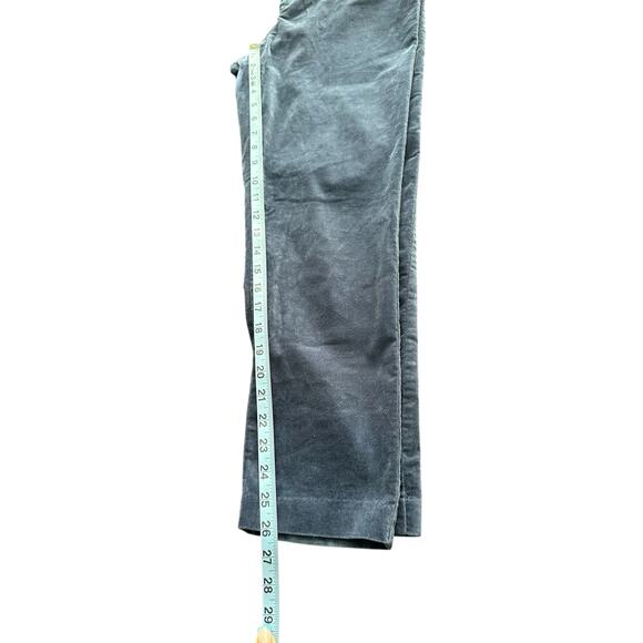 Old Navy Blue Velvet Office Work Business Mid-Rise Pixie Dress Pants Size 10 - Picture 10 of 11